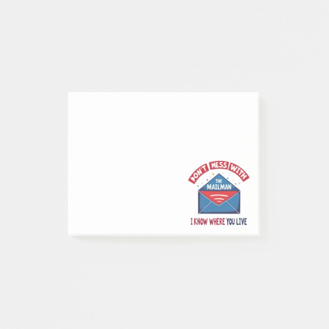 Bloco De Notas Não Brinque com o Carteiro Humor (Frente)