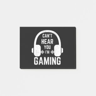 Bloco De Notas Não consigo ouvir você, estou jogando videogame