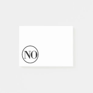Bloco De Notas Não diga nenhuma almofada de nota Sassy