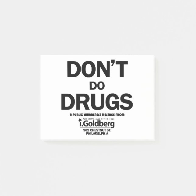 Bloco De Notas Não faça drogas como visto no Bernard Summer (Frente)