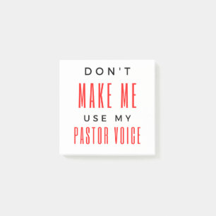 Bloco De Notas Não me faça usar minha voz do pastor