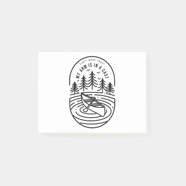 Bloco De Notas Não Posso Trabalhar Hoje Meu Braço Está Engessado (Frente)