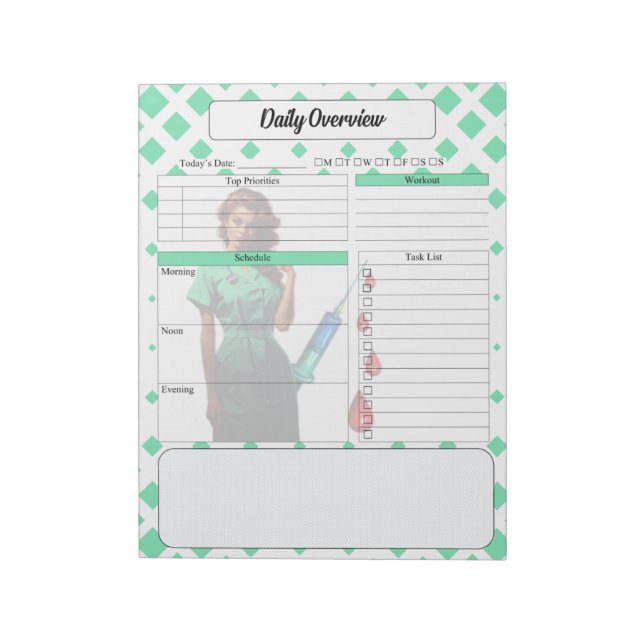 Bloco De Notas Não se engane _ Visão geral diária (Invertido)