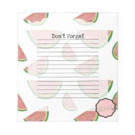 Bloco De Notas Não se esqueça, Kawaii Watermelon