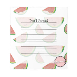 Bloco De Notas Não se esqueça, Kawaii Watermelon