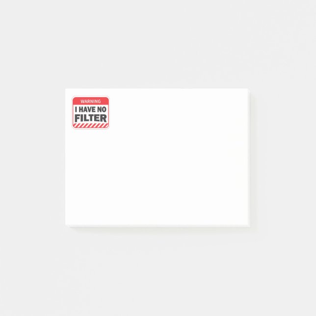 Bloco De Notas Não Tenho Filtro (Frente)