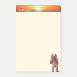 Bloco De Notas Nascer do sol, caligrafia e cachorrinho fofo em ma