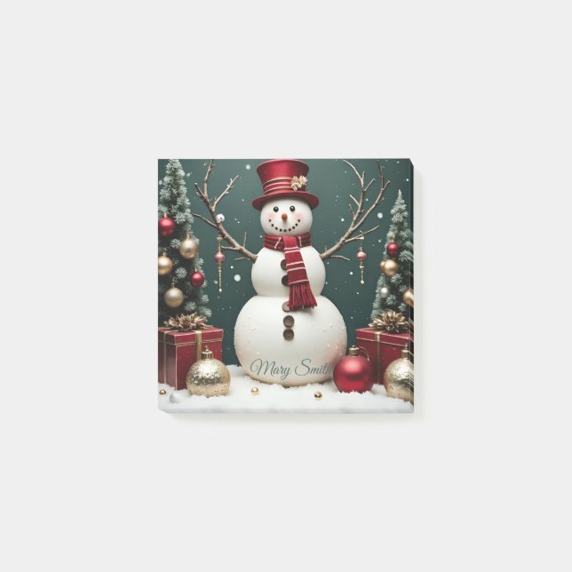 Bloco De Notas Natais vintages - Notas de Posto (Frente)