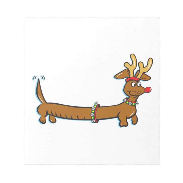 Bloco De Notas Natal Dachshund (Frente)