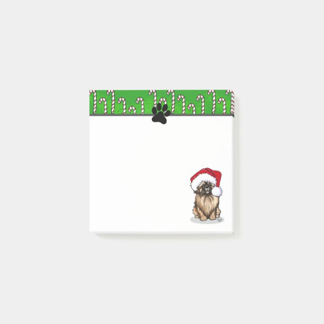 Bloco De Notas Natal de KiniArt Pekingese (Frente)