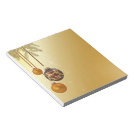 Bloco De Notas Natal do Ouro Elegante