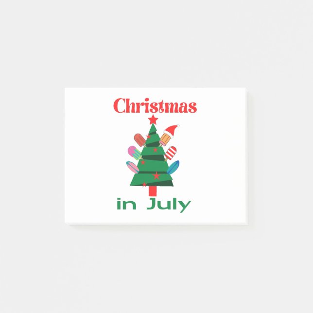 Bloco De Notas Natal em julho (Frente)