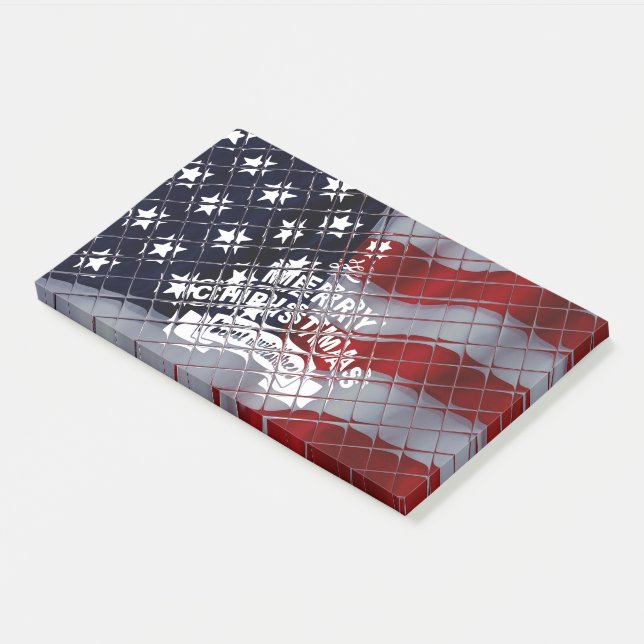 Bloco De Notas Natal nos EUA: Uma Celebração Festiva da Liberdade (Inclinado)