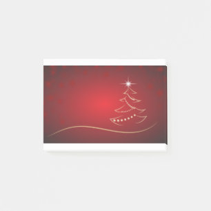 Bloco De Notas Natal Vermelho Natal Árvore Feliz Natal