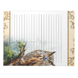 Bloco De Notas Natureza Dos Animais Florestais Da Floresta Em Ter