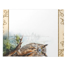 Bloco De Notas Natureza Dos Animais Florestais Da Floresta Em Ter