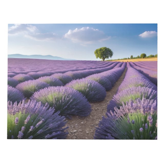 Bloco De Notas Natureza lavanda no exterior Paisagem pacífica (Frente)