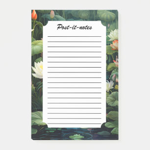 Bloco De Notas Natureza Lotus Water Lily Pond Landscape
