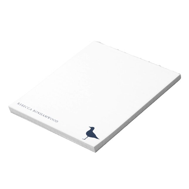 Bloco De Notas Natureza Personalizada Do Pássaro De Gaivota Do Ma (Invertido)