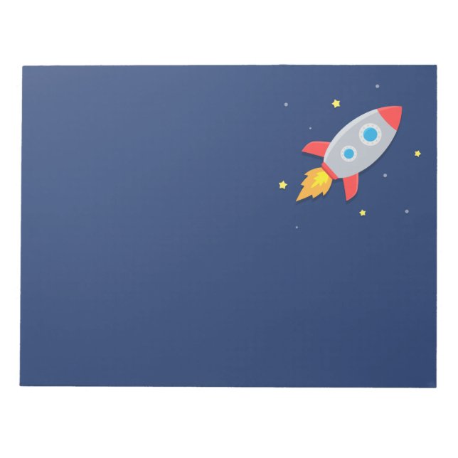 Bloco De Notas Nave Espacial, Espaço Exterior, Para Astronautas (Frente)