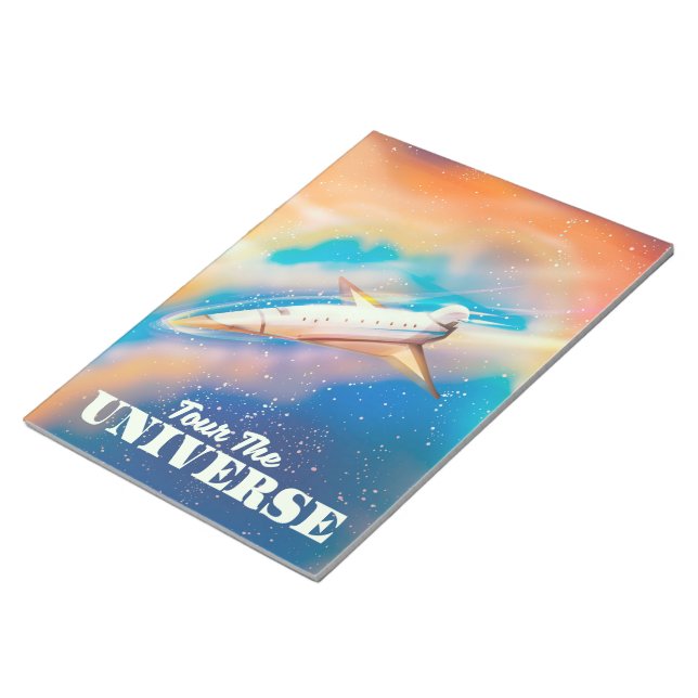 Bloco De Notas Nave espacial Tour o Universo (Inclinado)