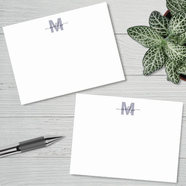 Bloco De Notas Navy Blue Simple Minimalist Name Monogram (Navy Blue Simple Minimalist Name Monogram Post-it Notes)