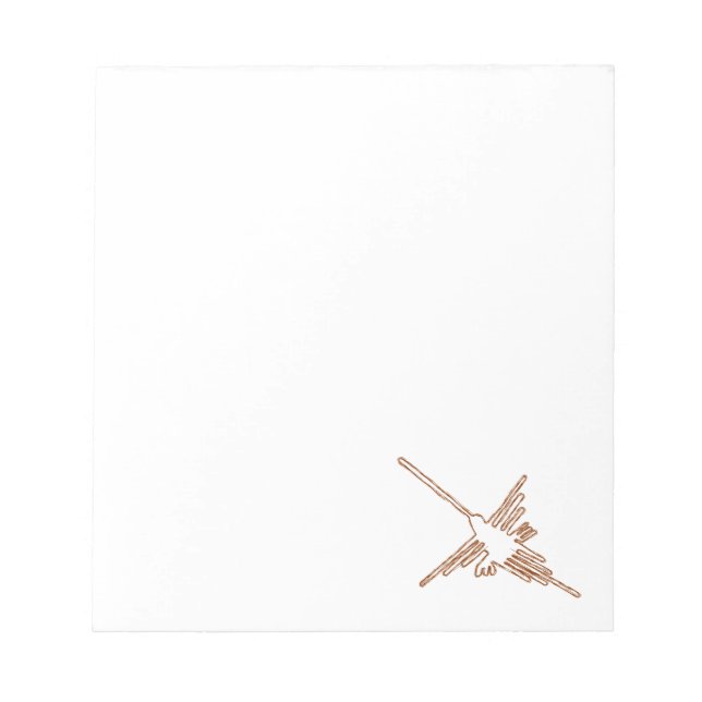 Bloco De Notas Nazca Lines Hummingbird Sketch Personalizado (Frente)