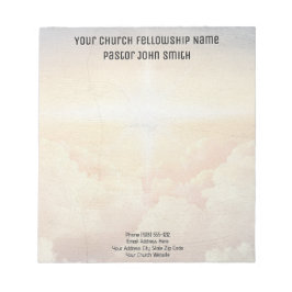 Bloco De Notas Negócios da Igreja de Nuvem Cristã Celestial