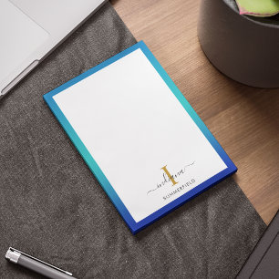 Bloco De Notas Negócios de Script Elegante Inicial do Monograma M