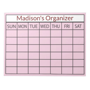 Bloco De Notas Negócios do Planejador Mensal