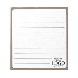 Bloco De Notas Negócios vinculados ao logotipo marrom elegante si