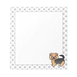 Bloco De Notas Negra E Tan Norfolk Terrier Cute Cartoon Dog