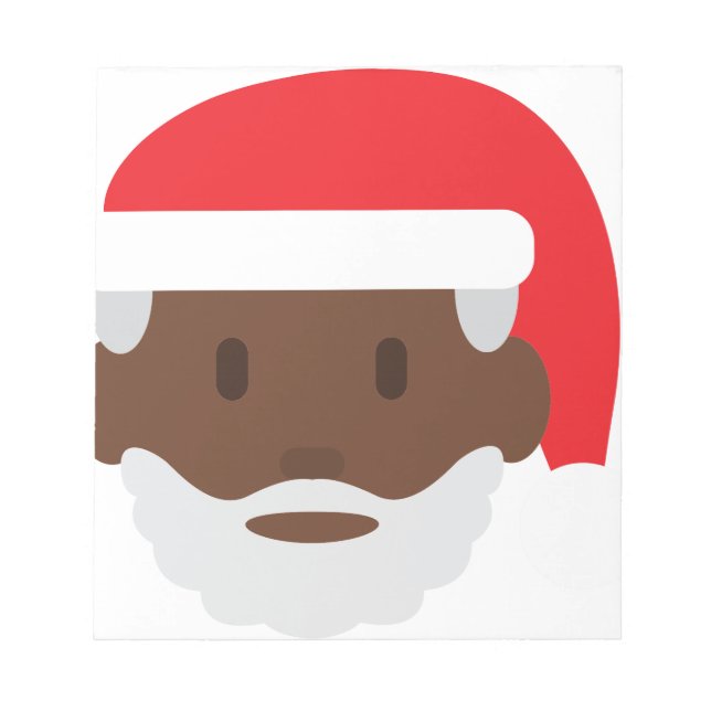 Bloco De Notas negro santa claus emoji (Frente)