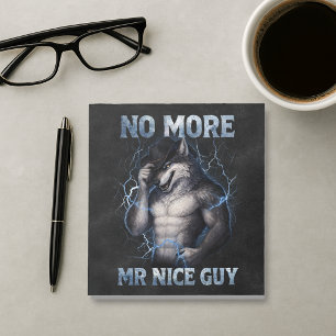 Bloco De Notas Nenhum Senhor Cara Legal Meme Divertido Lobo Alfa 