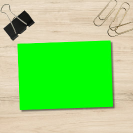 Bloco De Notas Neon Electric Green Solid Color | Notas clássicas