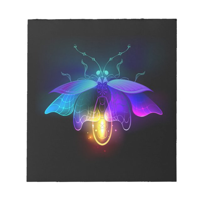 Bloco De Notas Neon Firefly a preto (Frente)