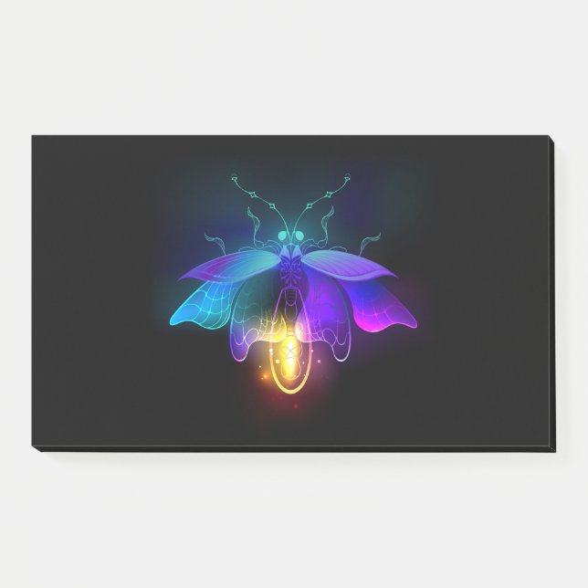 Bloco De Notas Neon Firefly a preto (Frente)