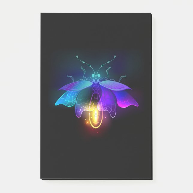 Bloco De Notas Neon Firefly a preto (Frente)