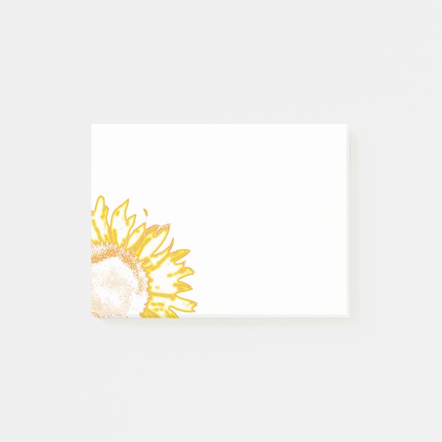 Bloco De Notas Neon Yellow Sunflower (Frente)