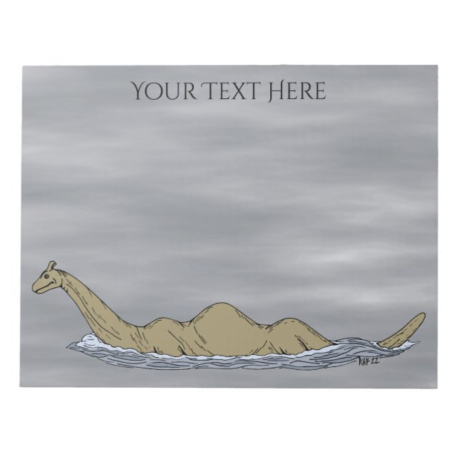 Bloco De Notas Nessie, o monstro do Ness Loch (Frente)