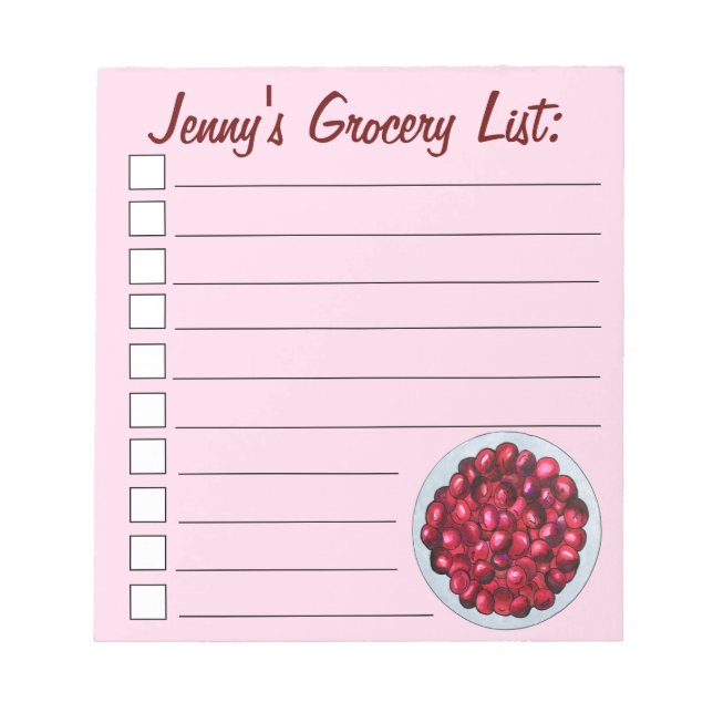 Bloco De Notas New England Cranberry Cranberry Bog Berries (Frente)