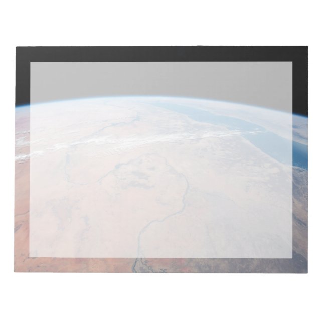 Bloco De Notas Nile River Winding Para Baixo Ao Lado Do Mar Verme (Frente)