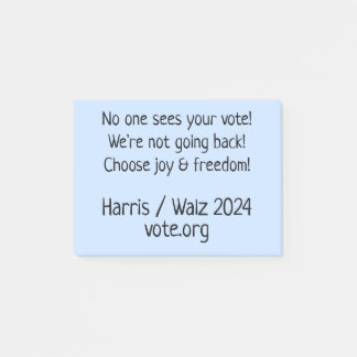 Bloco De Notas Ninguém Vê Seu Voto! Notas GOTV para Eleitores