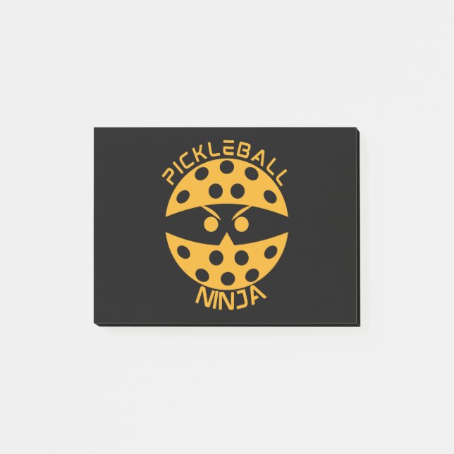 Bloco De Notas Ninja-de-picleball - laranja (Frente)