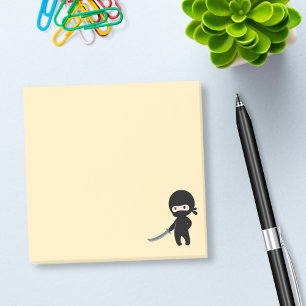 Bloco De Notas Ninja irritado minúsculo no amarelo