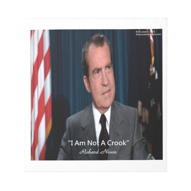 Bloco De Notas Nixon e Não Uma Cotação Crook (Frente)