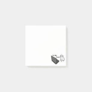 Bloco De Notas No Meu Computador Engraçado Meme de Gato Branco
