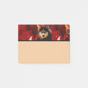 Bloco De Notas Nó Poste Siberiano Husky