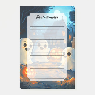 Bloco De Notas Noite Assustadora e Caprichosa Fantasmas de Hallow