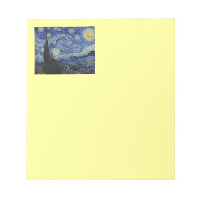 Bloco De Notas Noite estrelado de Van Gogh (Frente)